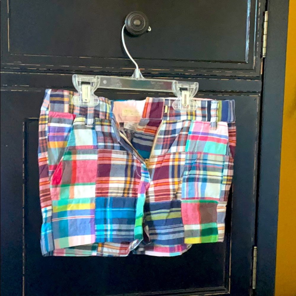 Girls Crewcuts plaid shorts